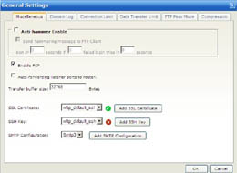 Domain setting dialog